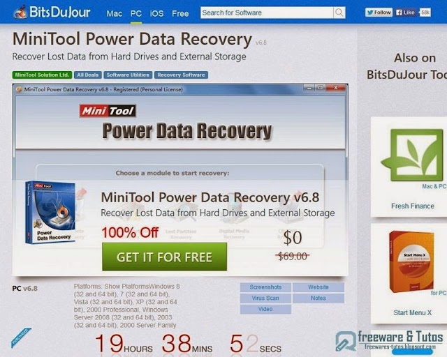 Offre promotionnelle : MiniTool Power Data Recovery gratuit !