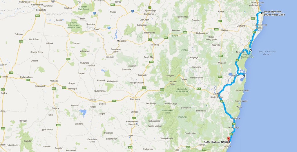 3 von Byron Bay nach Coffs Harbour