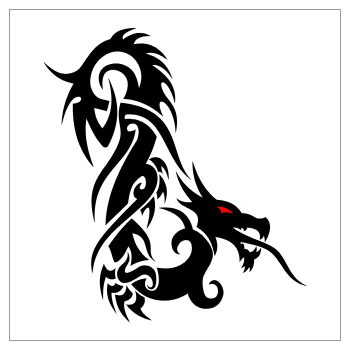Tattoo Yourself Templates Dragon Tatto Designs | Tribal Dragon Tattoo 
