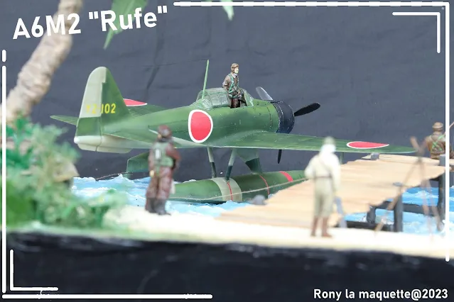 Diorama du A6M2-N Rufe de Tamiya au 1/48.