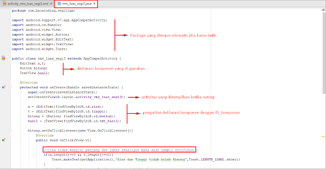 Cara Membuat Aplikasi Hitung Luas Segitiga Menggunakan Android Studio