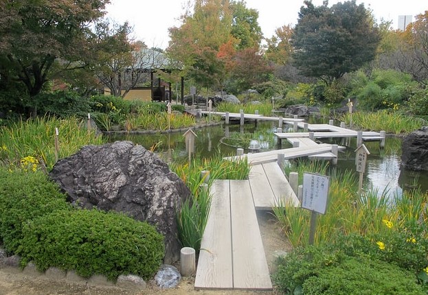 Japanese Style Garden Zig-Zag Bridge