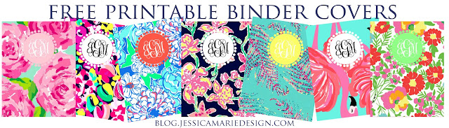 Jessica Marie Design Blog: Preppy Printable Binder Covers