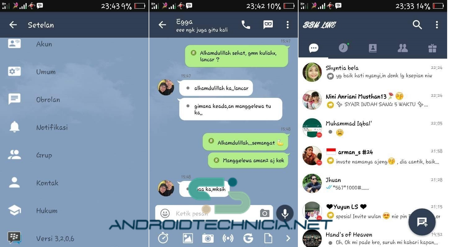 BBM Mod Tema Line 3206 Apk Versi Terbaru Android Technicia