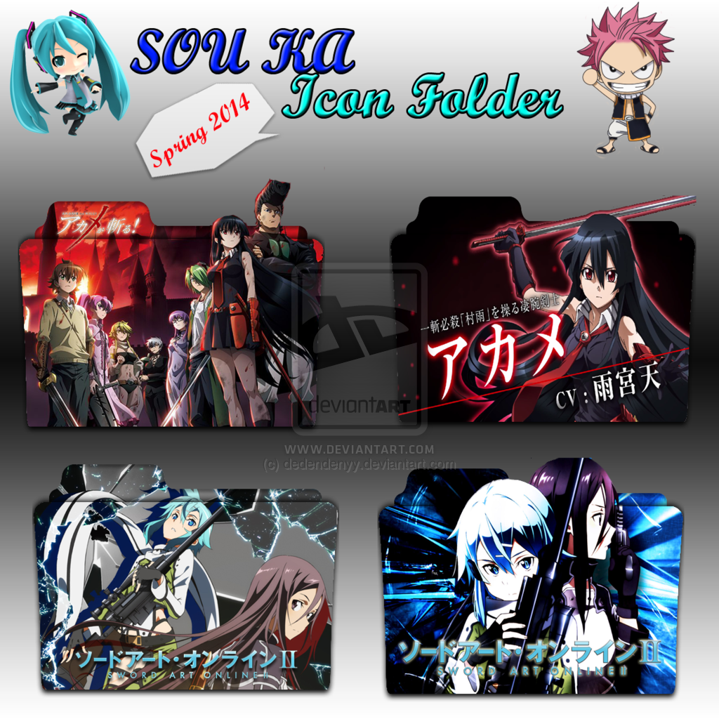Download Icon Folder Sword Art Online Dan Akame Ga Kill 