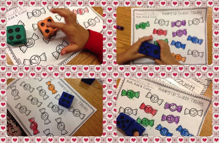 Roll, Count and Color February Math