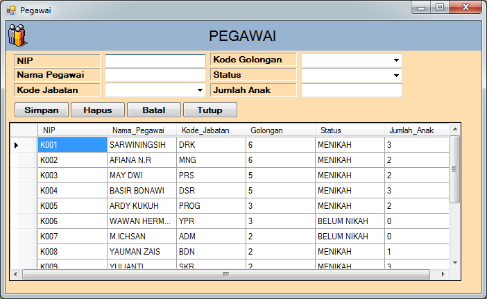 APLIKASI PENGGAJIAN KARYAWAN (VB.NET) ~ RELAINC ANDRO