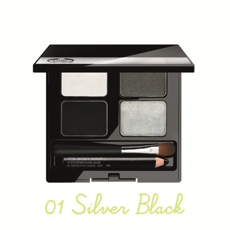 The Body Shop, 4-Step Smoky Eyes, 01 Silver Black