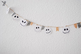 guirnalda fácil para Halloween. Easy halloween Jack Skellington garland