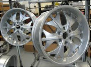 wheel coated by silver paint