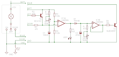 Dome light dimmer (with delay) schema