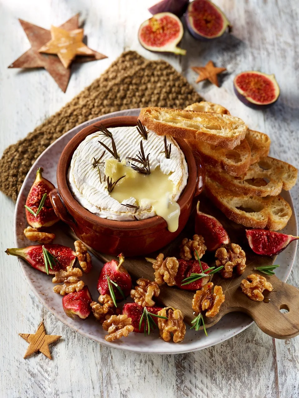 Baked Figs, California Walnuts And Camembert