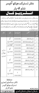 District Health Officer Tando Allahyar Interview Schedule
