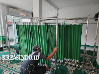 Hijab Masjid Stainless pesanan Bu Linda untuk di Bambu Apus Jakarta