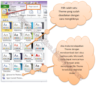 Mengganti Theme pada MS Excel 2010