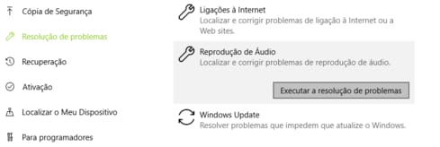 problemas de som do windows