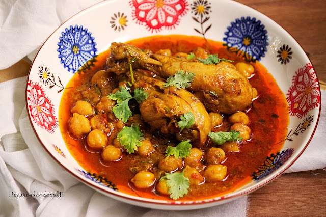 how to make Murgh Chole / Chicken Curry with Chickpeas recipe and preparation with step by step pictures