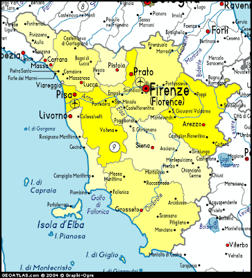 Toscana Map Geography Regions