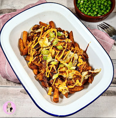 nandos laoded fries fakeaway recipe, low calorie recipe, low calorie meals, low calorie dinner, slimming food