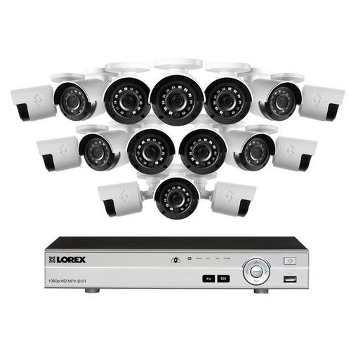 Lorex, LX1080-166W 1080p 16 Channel HD Security Camera System with 16 1080p Outdoor Cameras