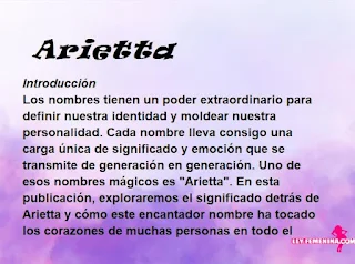 significado del nombre Arietta