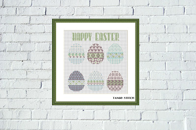 Happy Easter easy cross stitch design