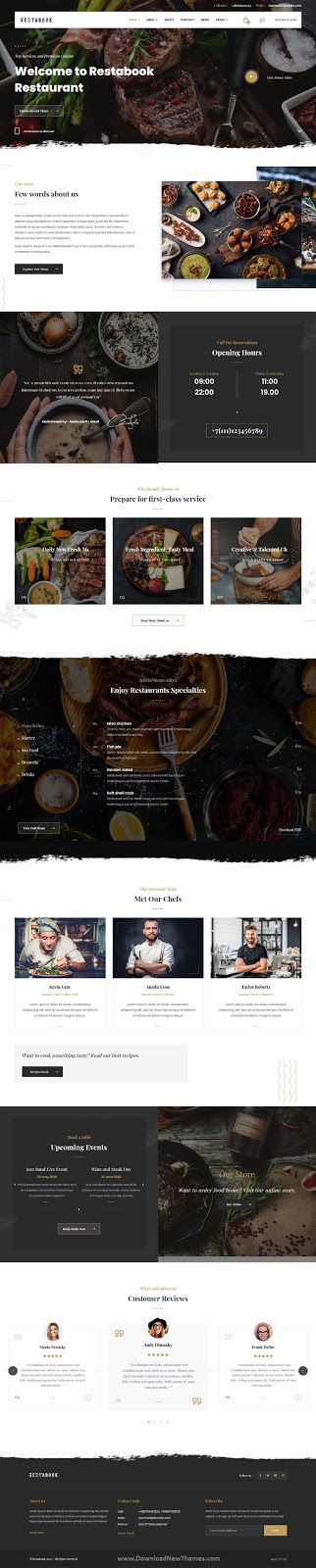 Best Restaurant / Cafe / Pub WordPress Theme