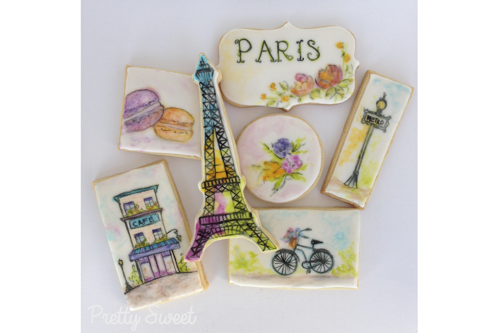 Paris Cookies Handpainted