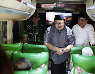 Mas Dito Melepas Keberangkatan Jemaah Haji di Kantor Pemkab Kediri