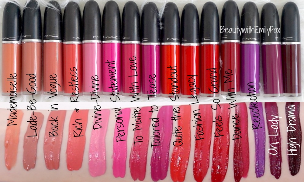 Beautywithemilyfox Mac Retro Matte Liquid Lipstick Collection