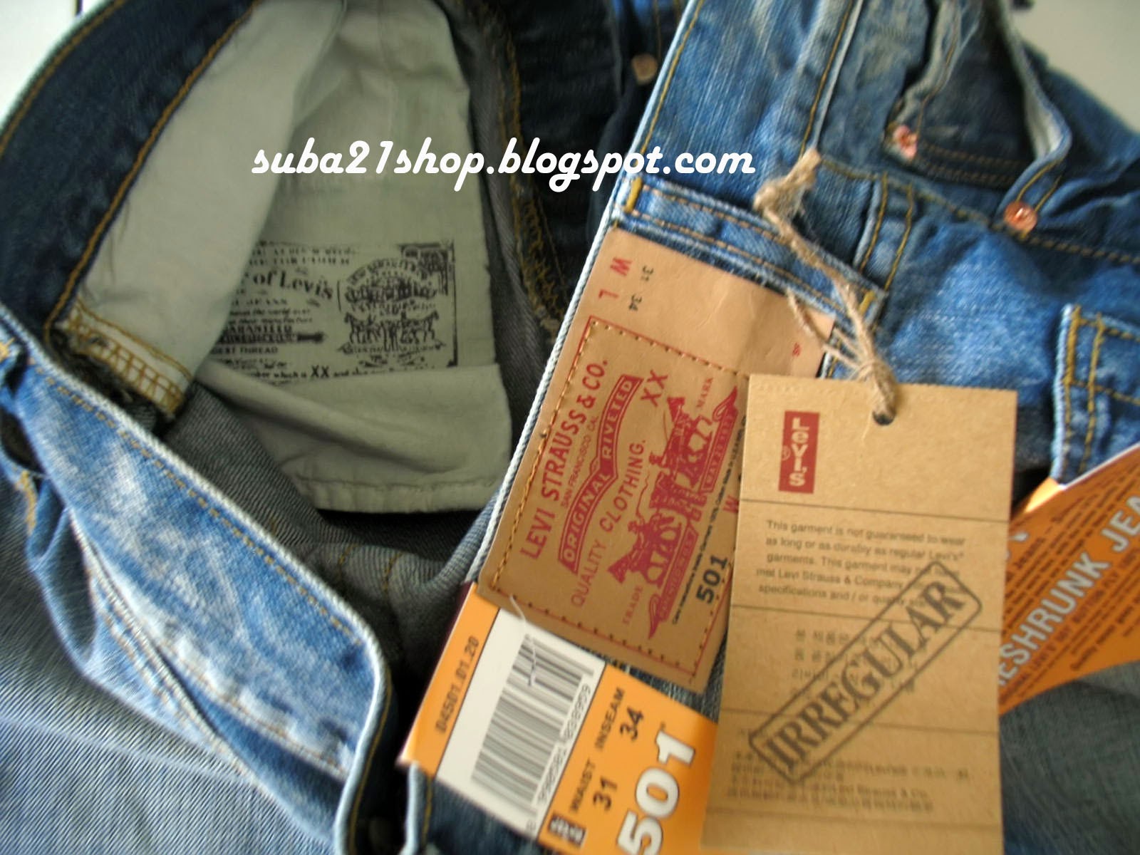 SUBA21SHOP Cara mudah membedakan celana jeans levi s 