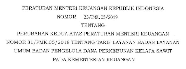 Peraturan Menteri Keuangan Nomor 23/PMK.05/2019