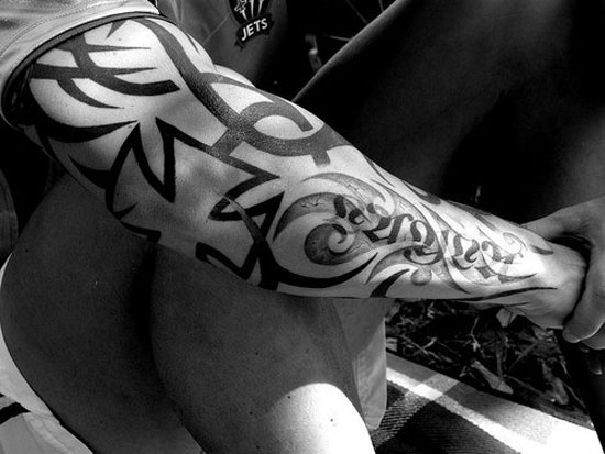 Tribal Full Arm Sleeve Tattoos for Men