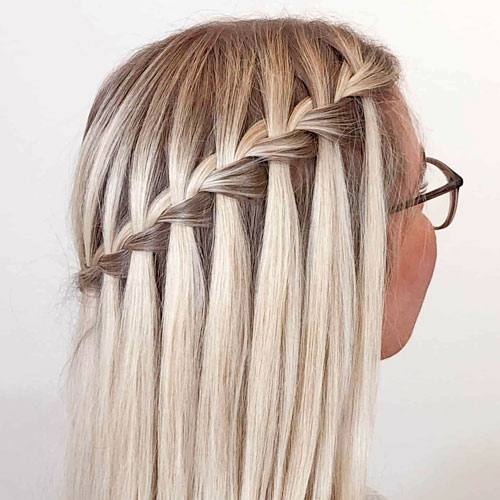 Tipos de trenzas avanzadas: Trenza cascada