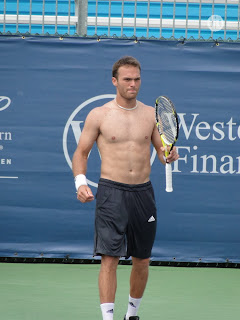 Ross Hutchins Shirtless at Cincinnati Open 2009