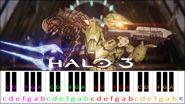 One Final Effort (Halo 3) Piano / Keyboard Easy Letter Notes for Beginners