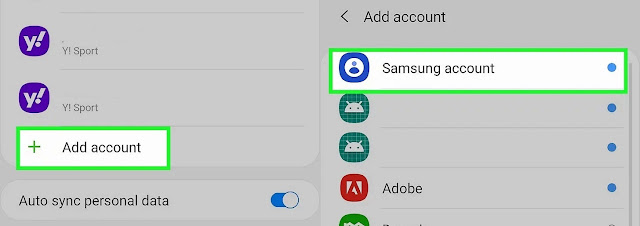 كيفية إنشاء حساب سامسونج samsung account