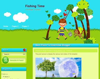 Fishing Time Blogger Template