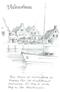 Picture of a sketchbook drawing rom Volendam Netherlands