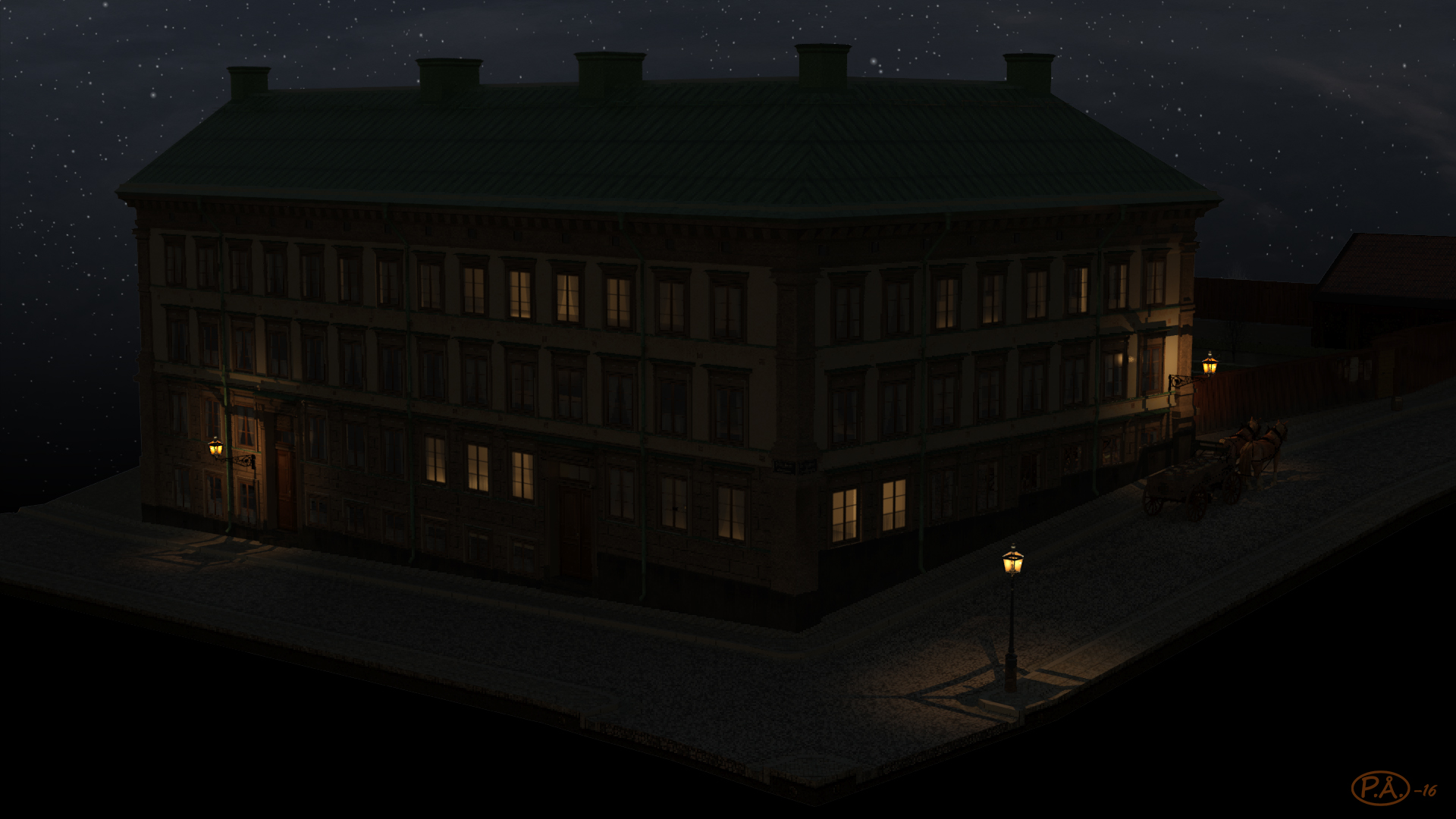 1859 environment Stockholm 3D-visualization