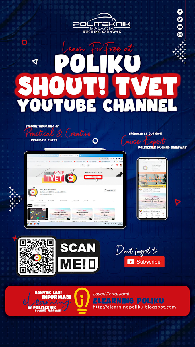 ePembelajaran Poliku Shout!Tvet Youtube Channel