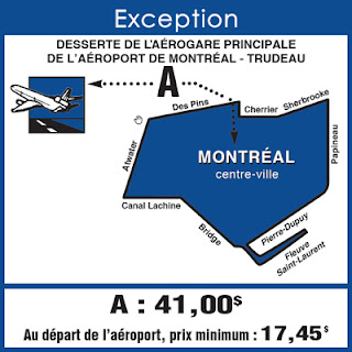 Tarif fixe Taxi - Aéroport de Montréal