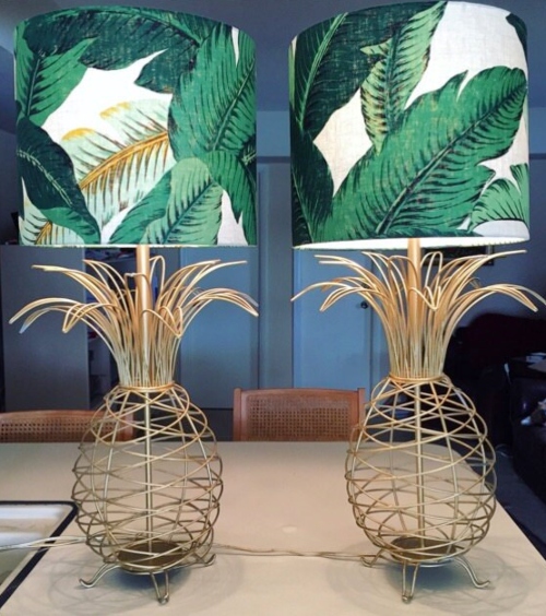 Tropical Palm Leaf Lampshades