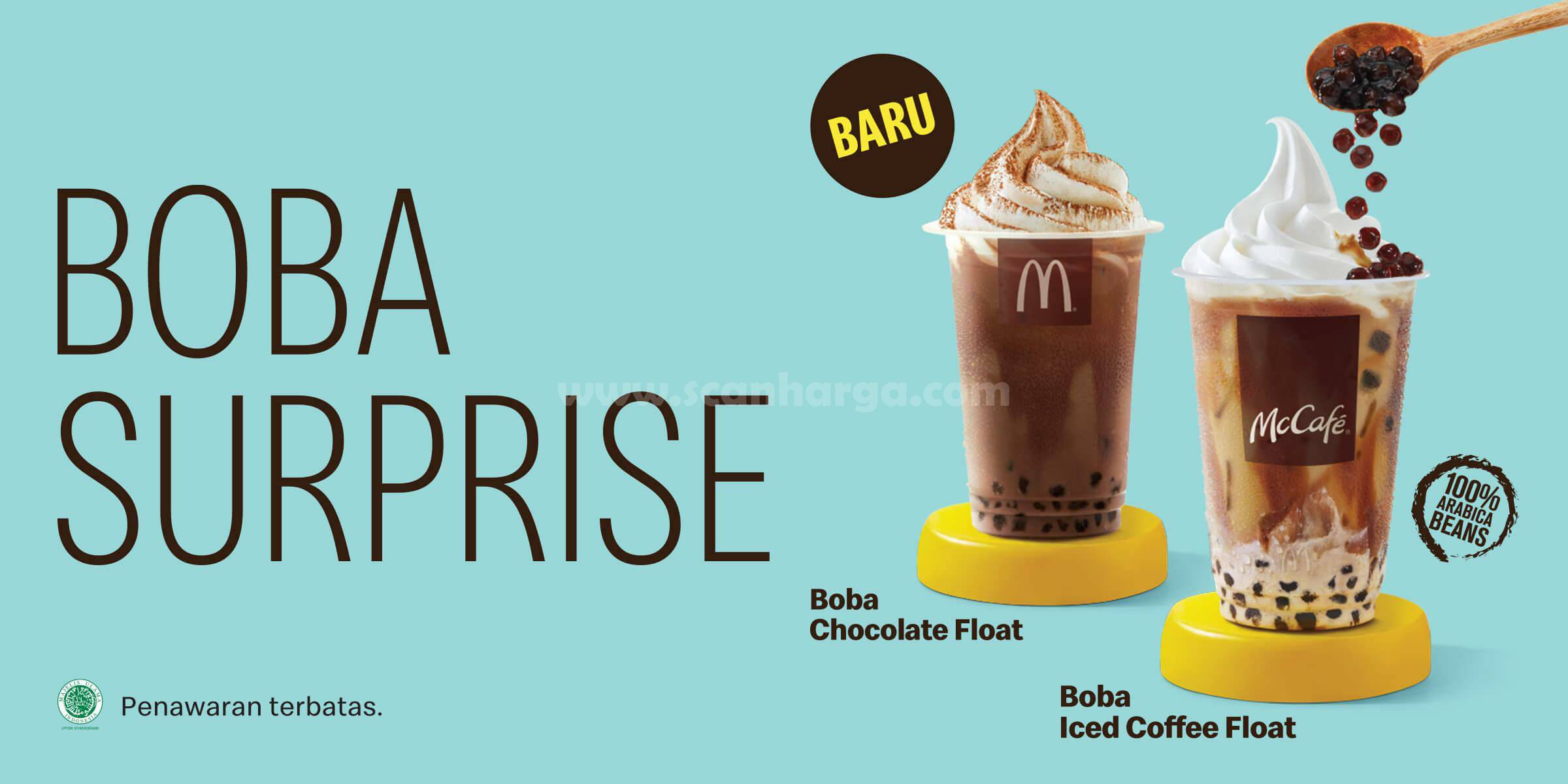 McDonalds BOBA Iced Coffee & Chocolate Float! Menu Baru dari McD