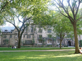 イェール大学 ニューヘイブン生活 図書館前の芝生