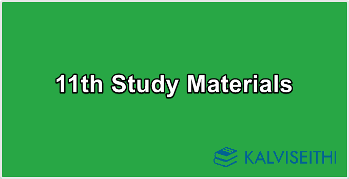 11th Study Materials