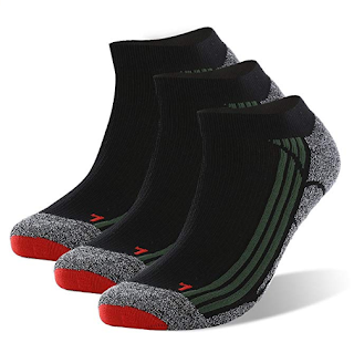 Men’s Crew Athletic Socks,Hiking Socks,Bonangel Compression Cushioned Workout Quarter Running Socks