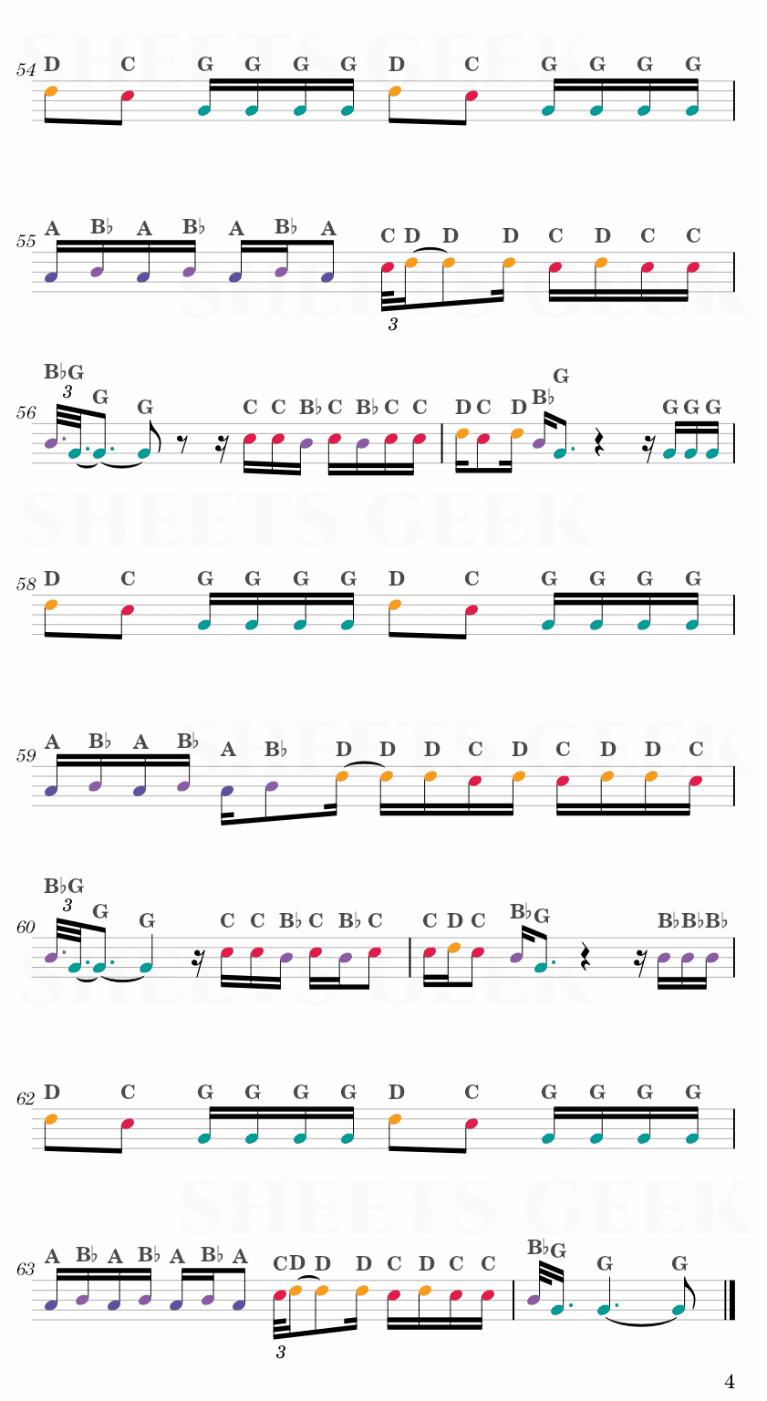 Castle - Halsey (The Huntsman: Winter's War) Easy Sheet Music Free for piano, keyboard, flute, violin, sax, cello page 4