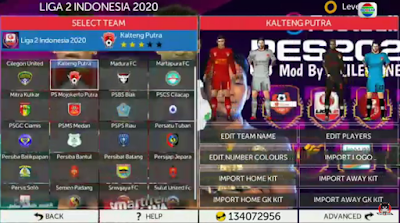 FTS Mod PES 2020 Update Shopee Liga 1 & Liga Asia Smile Zone