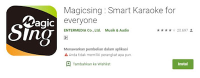 Aplikasi karaoke MagicSing